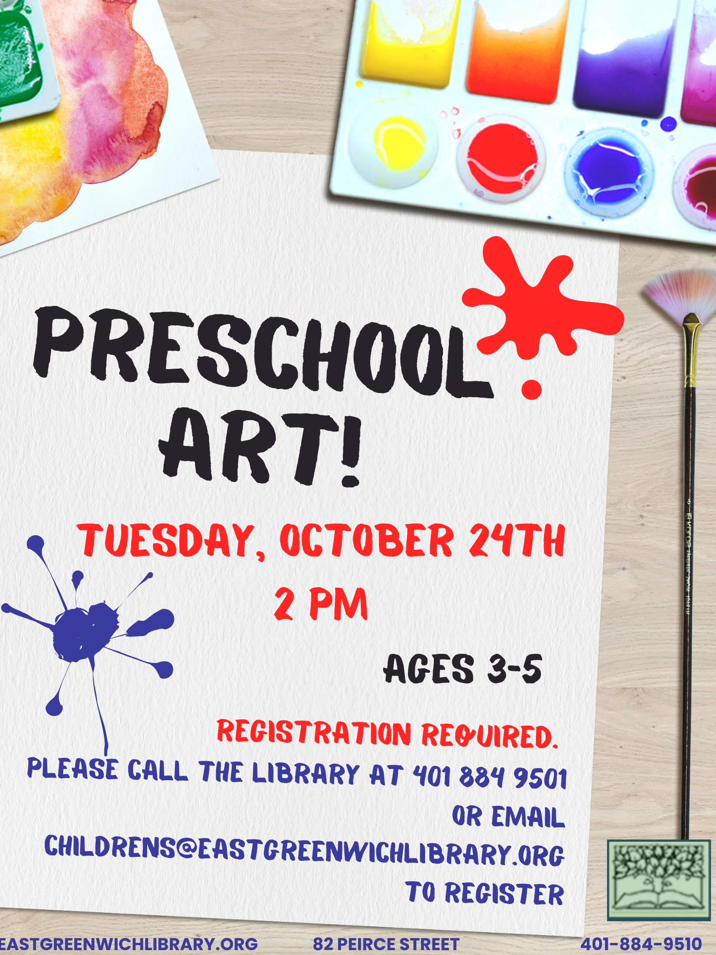 Preschool Art Program Flyer